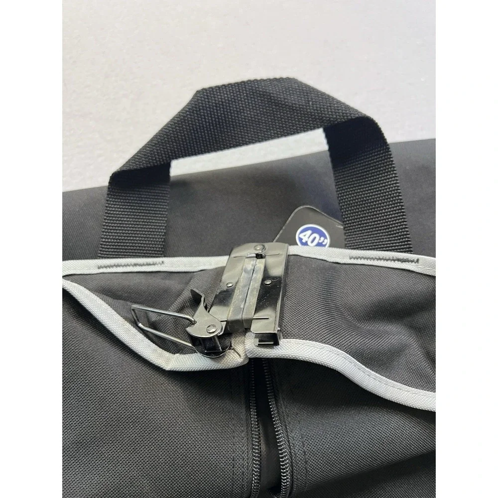 WallyBags 40″ Black Deluxe‎ Carry-On Garment Bag WallyLock Hanger Clamp Black